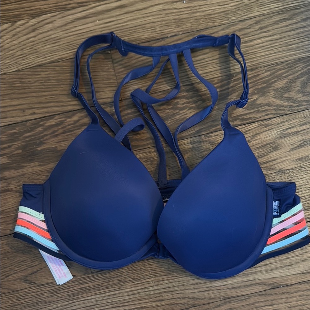 Navy Blue Strappy Bra